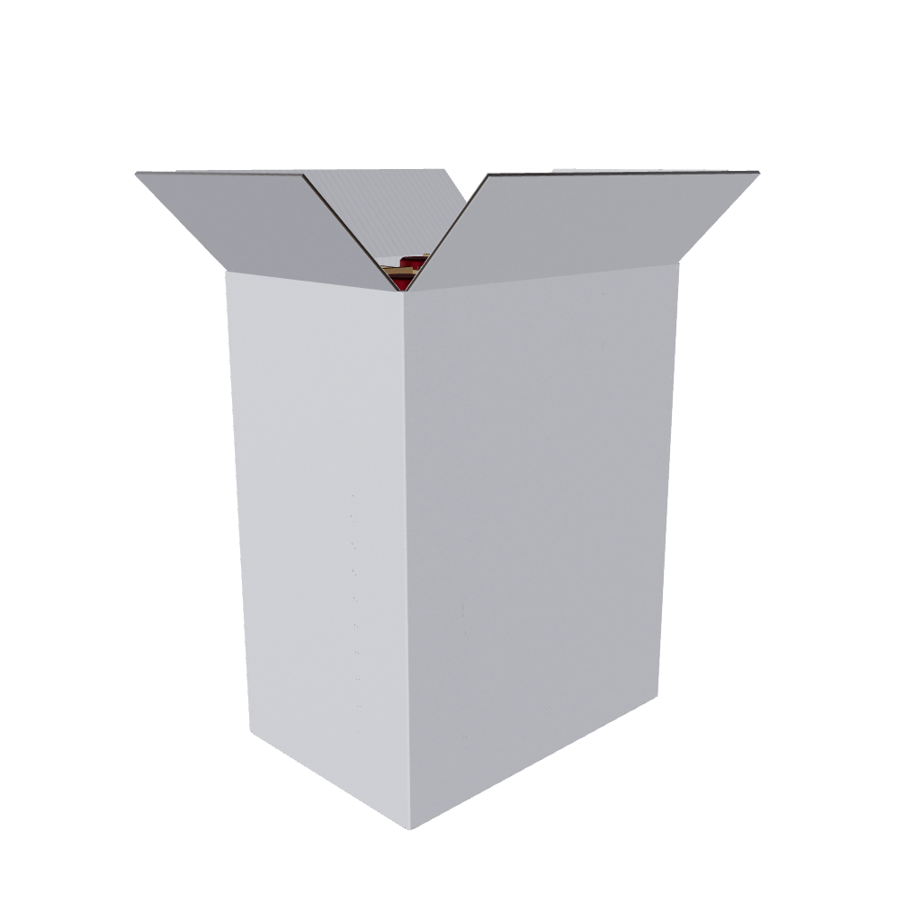 6 Bottle Generic Box - White - 233 x 155 x 302mm (Pack of 25)