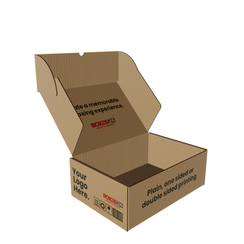 Lare Mailing Box Open Brown DoubleSidedPrint 3d Model