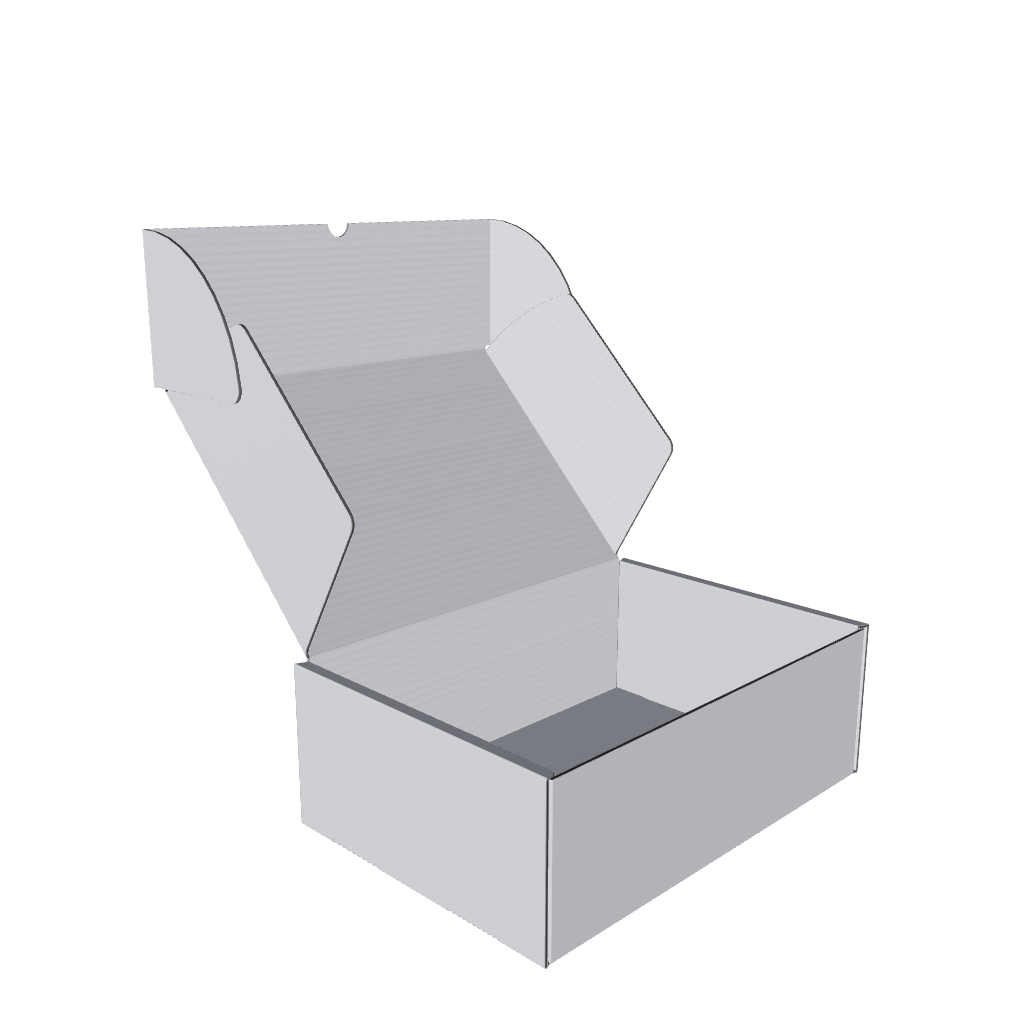 Large Mailing Box Open White 3d model