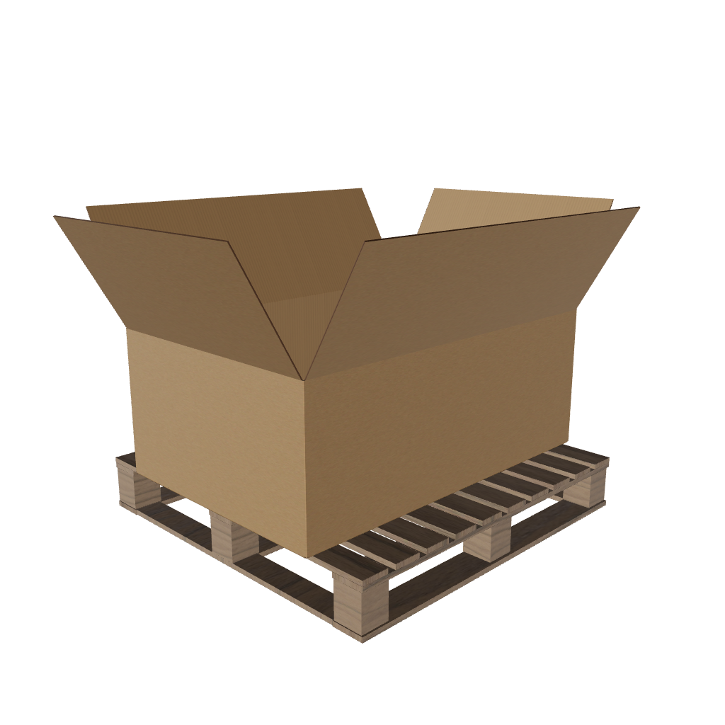 Pallet Boxes 1200x800x450 3d model