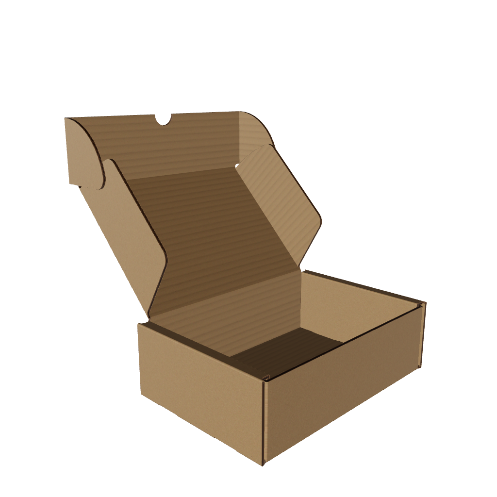 Small Mailing Box Open Brown 3d model