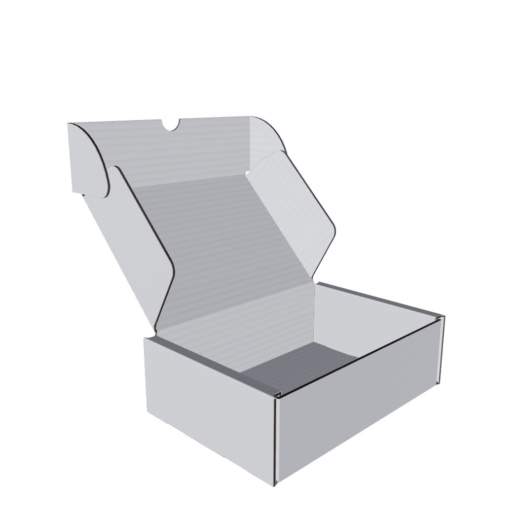 Small Mailing Box Open White 3d model