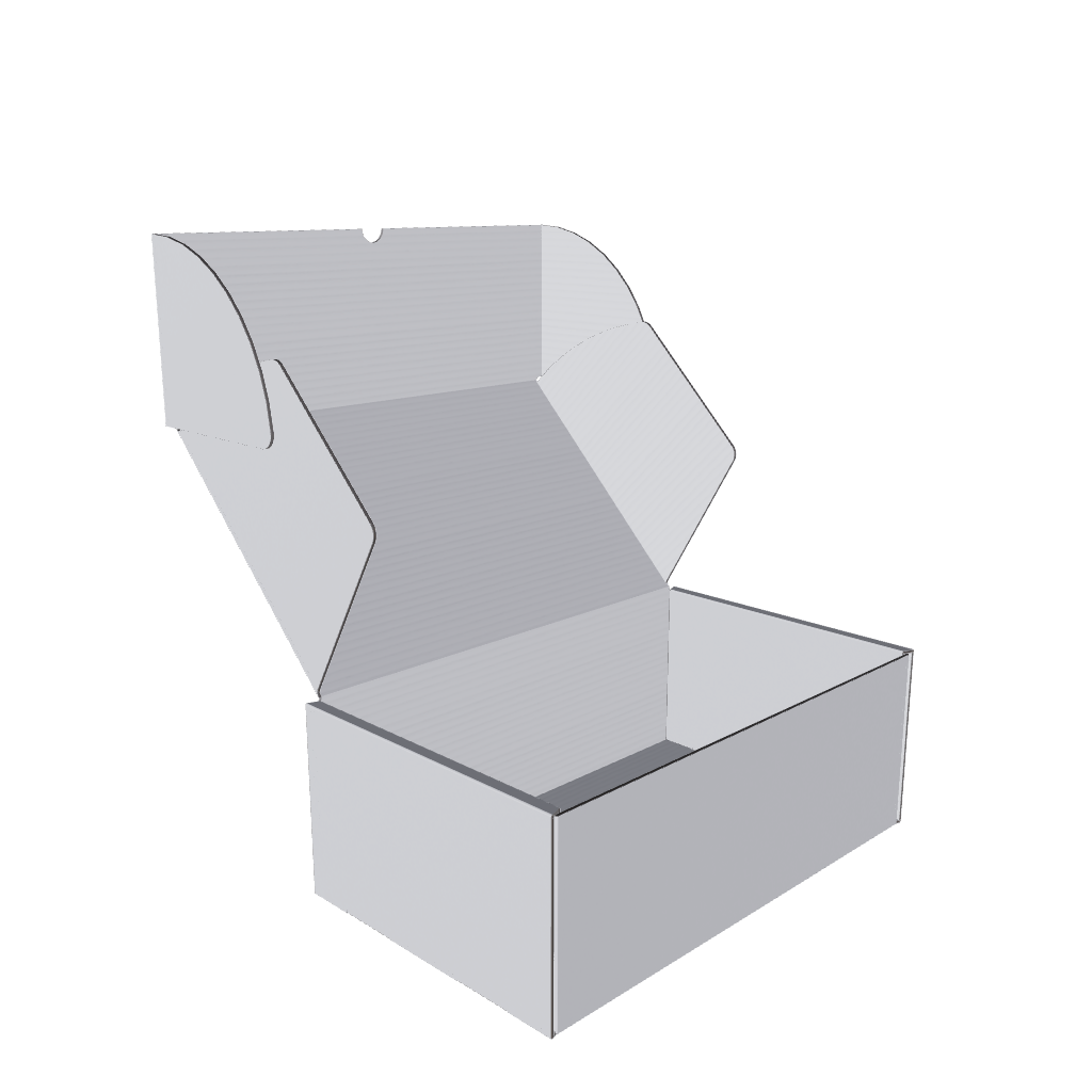 XL Mailing Box Open White 3d model